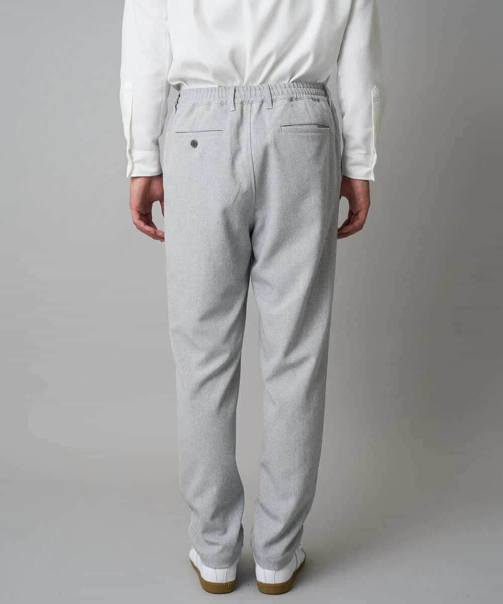 KHLAD32069 a.v.v MEN(アー・ヴェ・ヴェ) 【イージーケア/毛玉になりにくい】メランジツイルストレッチセミルーズパンツ【洗濯機で洗える/ストレッチ】 ライトグレー