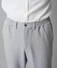 KHLAD32069 a.v.v MEN(アー・ヴェ・ヴェ) 【イージーケア/毛玉になりにくい】メランジツイルストレッチセミルーズパンツ【洗濯機で洗える/ストレッチ】 ライトグレー