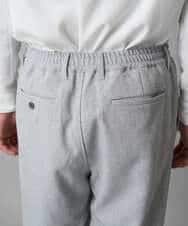 KHLAD32069 a.v.v MEN(アー・ヴェ・ヴェ) 【イージーケア/毛玉になりにくい】メランジツイルストレッチセミルーズパンツ【洗濯機で洗える/ストレッチ】 ライトグレー