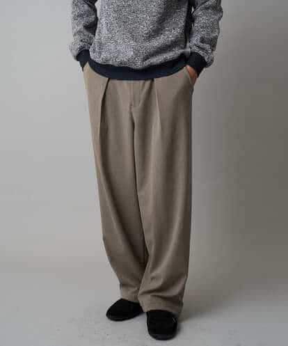 KHLAD33069  【イージーケア/洗濯機で洗える】裏微起毛ストレッチオーバーパンツ