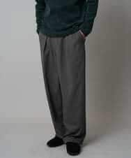 KHLAD33069 a.v.v MEN(アー・ヴェ・ヴェ) 【イージーケア/洗濯機で洗える】裏微起毛ストレッチオーバーパンツ ダークグレー