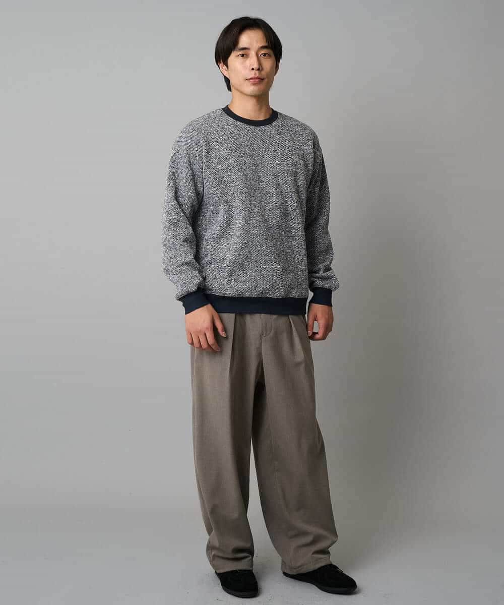 KHLAD33069 a.v.v MEN(アー・ヴェ・ヴェ) 【イージーケア/洗濯機で洗える】裏微起毛ストレッチオーバーパンツ ブラック