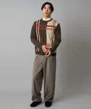 KHLAD33069 a.v.v MEN(アー・ヴェ・ヴェ) 【イージーケア/洗濯機で洗える】裏微起毛ストレッチオーバーパンツ ブラック