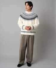 KHLAD33069 a.v.v MEN(アー・ヴェ・ヴェ) 【イージーケア/洗濯機で洗える】裏微起毛ストレッチオーバーパンツ ブラック