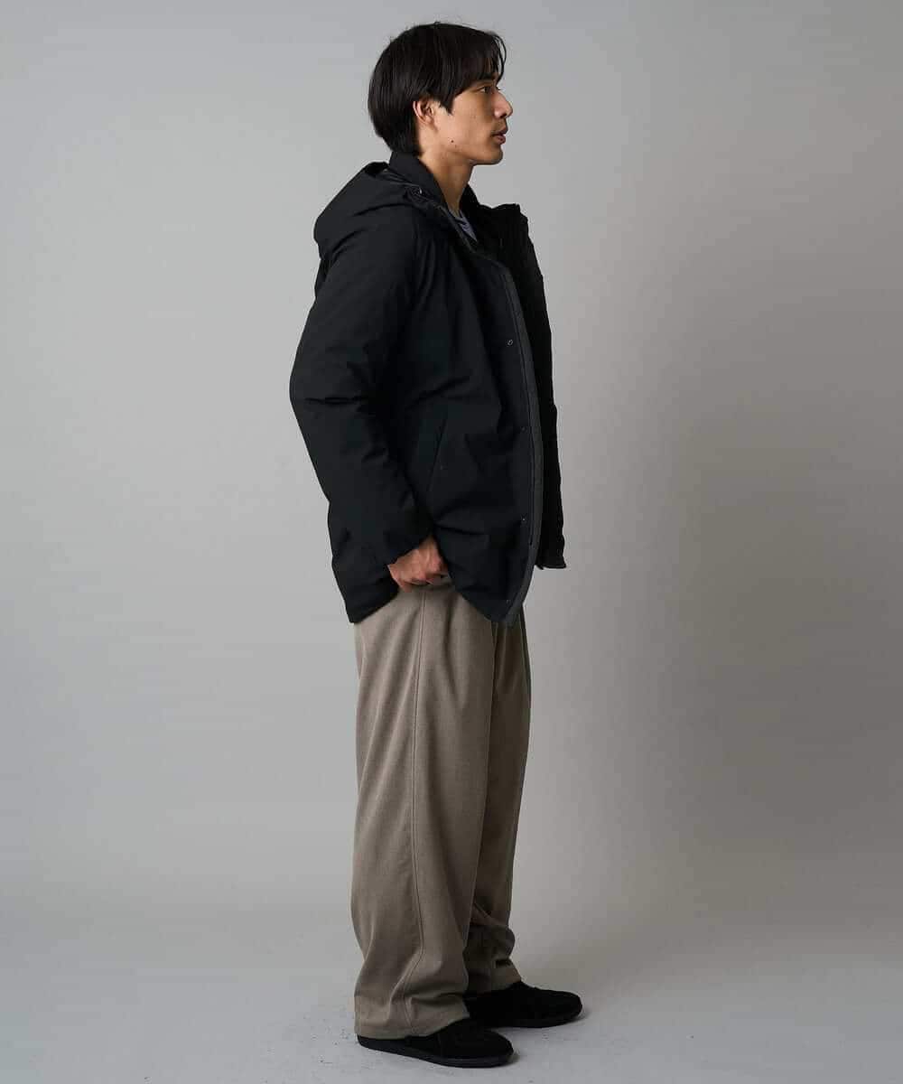 KHLAD33069 a.v.v MEN(アー・ヴェ・ヴェ) 【イージーケア/洗濯機で洗える】裏微起毛ストレッチオーバーパンツ ブラック