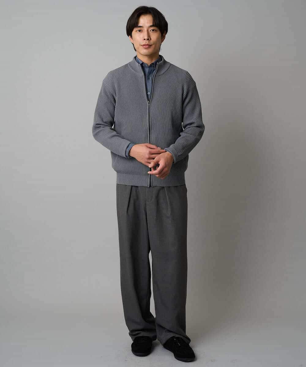 KHLAD33069 a.v.v MEN(アー・ヴェ・ヴェ) 【イージーケア/洗濯機で洗える】裏微起毛ストレッチオーバーパンツ ブラック