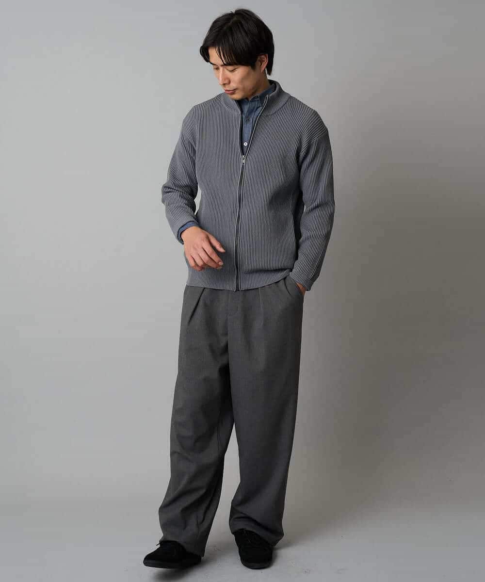 KHLAD33069 a.v.v MEN(アー・ヴェ・ヴェ) 【イージーケア/洗濯機で洗える】裏微起毛ストレッチオーバーパンツ ブラック