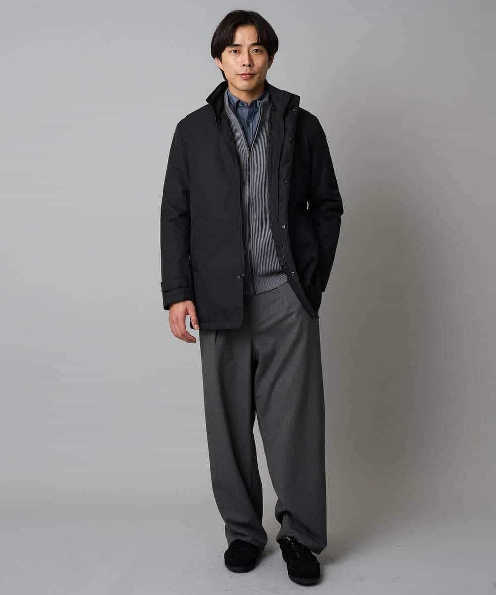 KHLAD33069 a.v.v MEN(アー・ヴェ・ヴェ) 【イージーケア/洗濯機で洗える】裏微起毛ストレッチオーバーパンツ ブラック