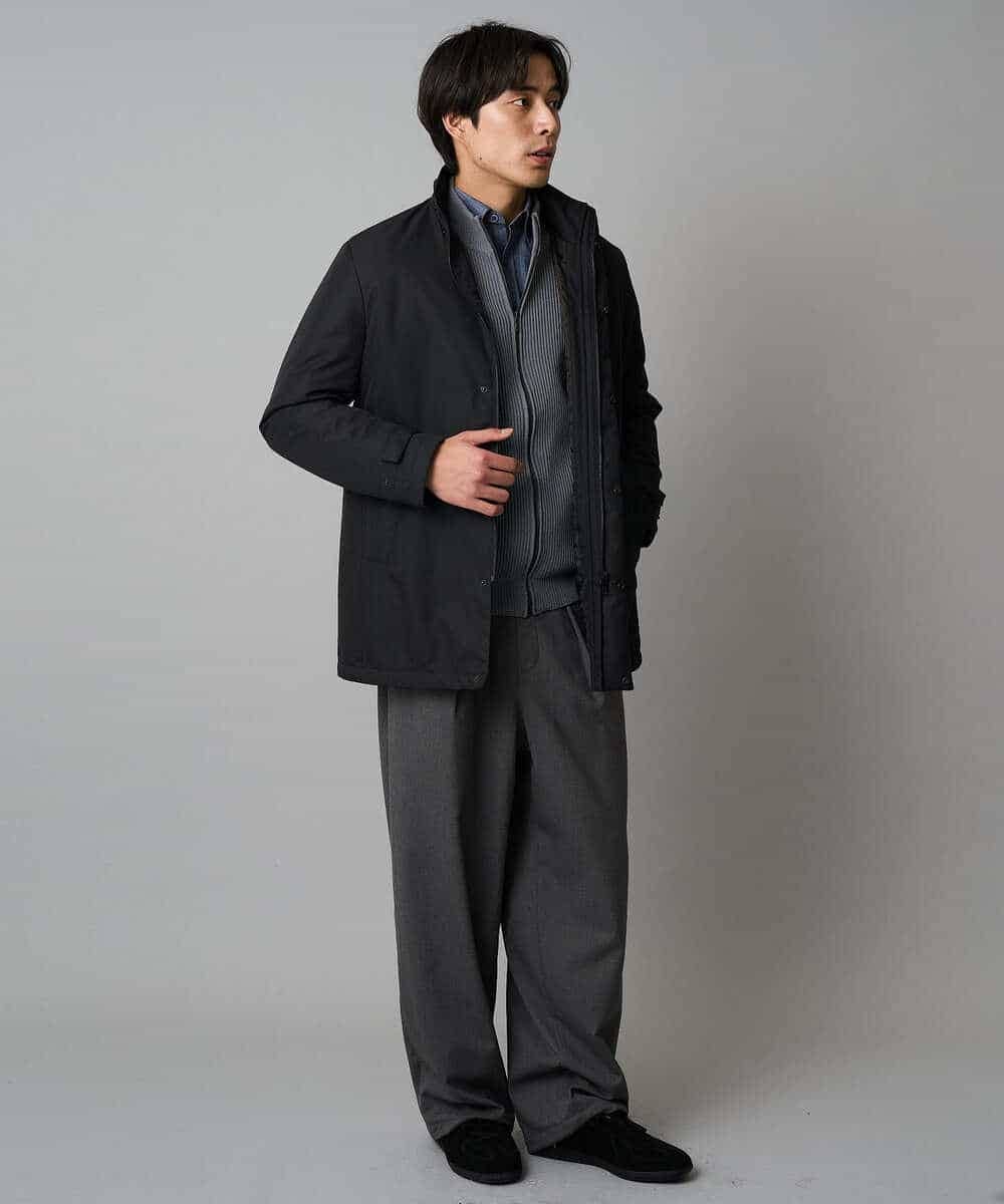 KHLAD33069 a.v.v MEN(アー・ヴェ・ヴェ) 【イージーケア/洗濯機で洗える】裏微起毛ストレッチオーバーパンツ ブラック