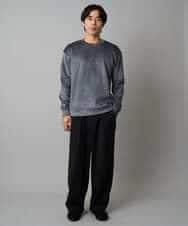 KHLAD33069 a.v.v MEN(アー・ヴェ・ヴェ) 【イージーケア/洗濯機で洗える】裏微起毛ストレッチオーバーパンツ ブラック