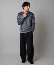 KHLAD33069 a.v.v MEN(アー・ヴェ・ヴェ) 【イージーケア/洗濯機で洗える】裏微起毛ストレッチオーバーパンツ ブラック