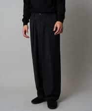 KHLAD33069 a.v.v MEN(アー・ヴェ・ヴェ) 【イージーケア/洗濯機で洗える】裏微起毛ストレッチオーバーパンツ ブラック