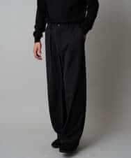 KHLAD33069 a.v.v MEN(アー・ヴェ・ヴェ) 【イージーケア/洗濯機で洗える】裏微起毛ストレッチオーバーパンツ ブラック