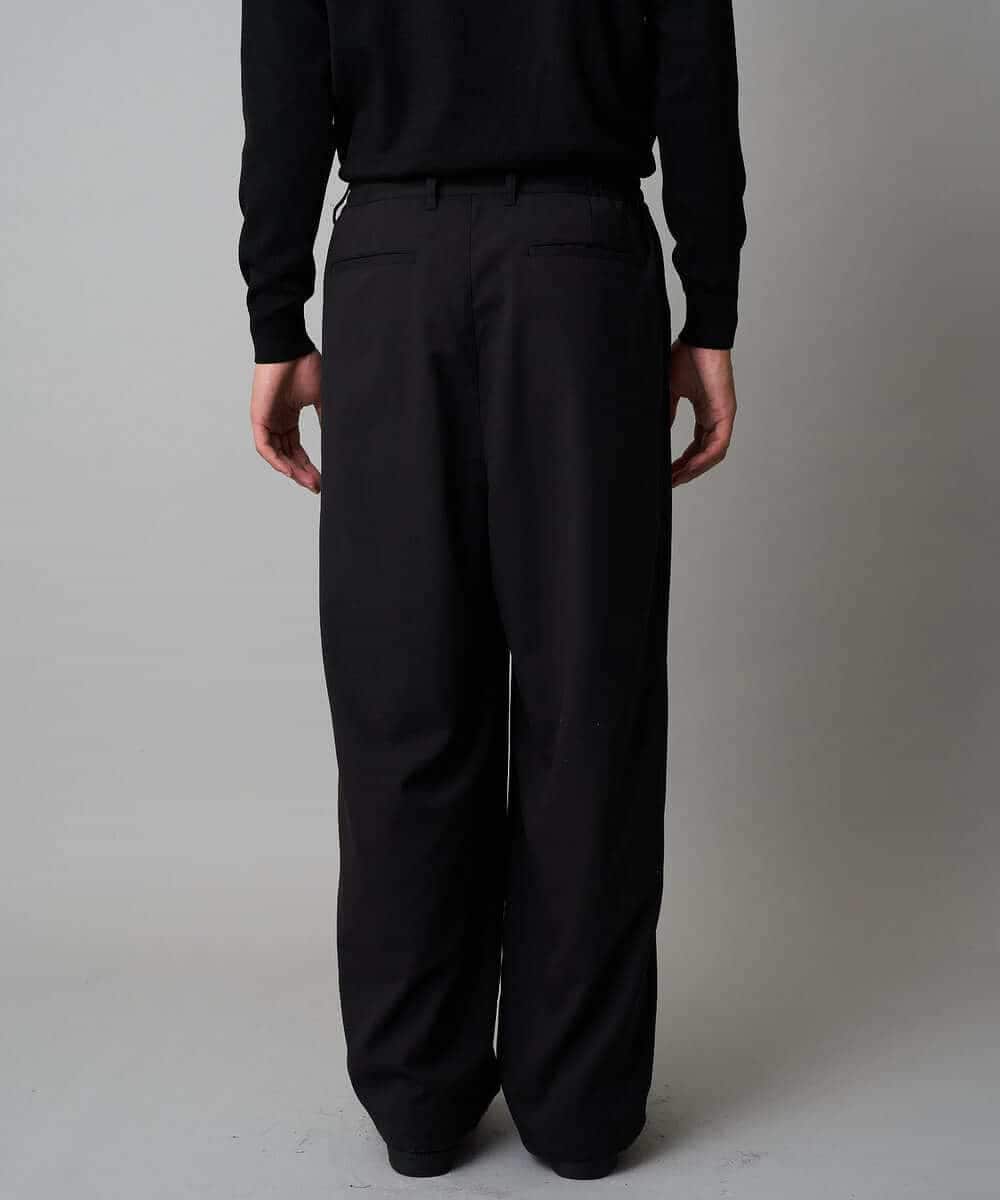 KHLAD33069 a.v.v MEN(アー・ヴェ・ヴェ) 【イージーケア/洗濯機で洗える】裏微起毛ストレッチオーバーパンツ ブラック