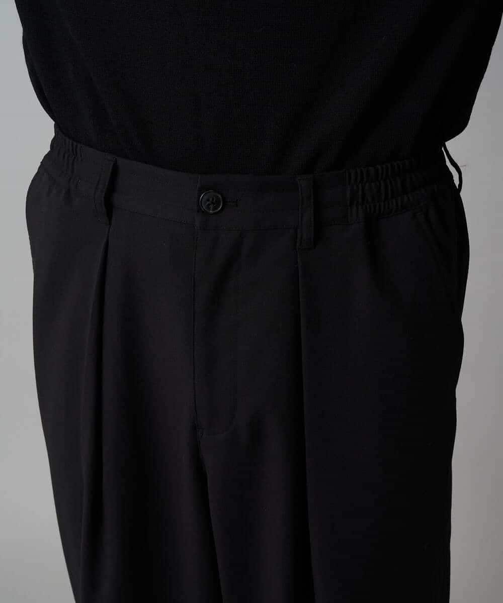 KHLAD33069 a.v.v MEN(アー・ヴェ・ヴェ) 【イージーケア/洗濯機で洗える】裏微起毛ストレッチオーバーパンツ ブラック