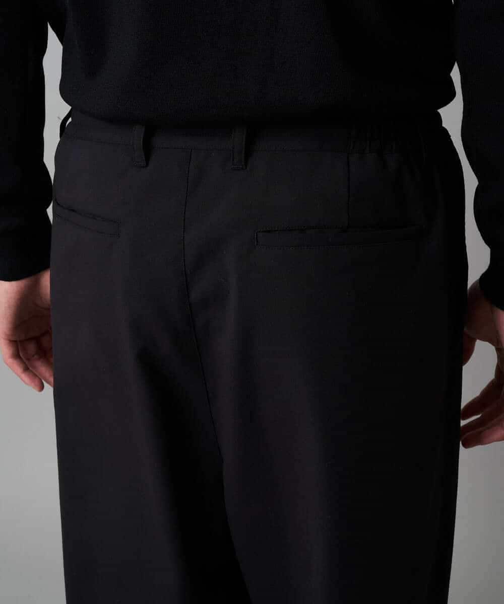 KHLAD33069 a.v.v MEN(アー・ヴェ・ヴェ) 【イージーケア/洗濯機で洗える】裏微起毛ストレッチオーバーパンツ ブラック