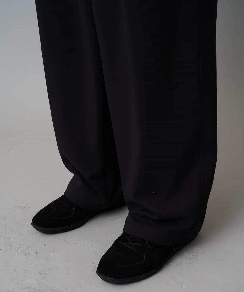 KHLAD33069 a.v.v MEN(アー・ヴェ・ヴェ) 【イージーケア/洗濯機で洗える】裏微起毛ストレッチオーバーパンツ ブラック