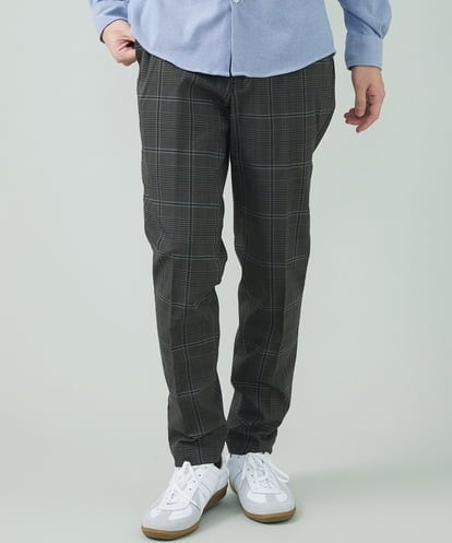 KHLAS45059 a.v.v MEN 【S-XXL】チェック柄裏起毛スマートスラックス