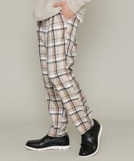 KHLCS04059 a.v.v MEN(アー・ヴェ・ヴェ) アーバンタックチェックパンツ ベージュ