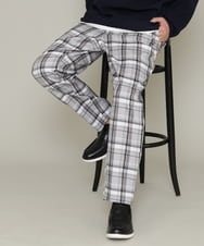 KHLCS04059 a.v.v MEN(アー・ヴェ・ヴェ) アーバンタックチェックパンツ グレー