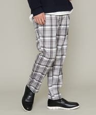 KHLCS04059 a.v.v MEN(アー・ヴェ・ヴェ) アーバンタックチェックパンツ グレー