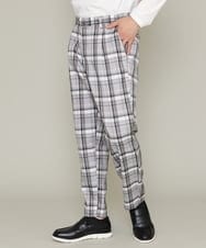 KHLCS04059 a.v.v MEN(アー・ヴェ・ヴェ) アーバンタックチェックパンツ グレー