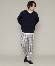 KHLCS04059 a.v.v MEN(アー・ヴェ・ヴェ) アーバンタックチェックパンツ グレー