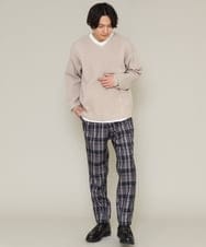 KHLCS04059 a.v.v MEN(アー・ヴェ・ヴェ) アーバンタックチェックパンツ グレー