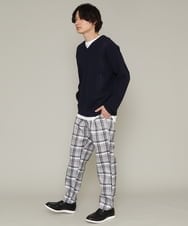 KHLCS04059 a.v.v MEN(アー・ヴェ・ヴェ) アーバンタックチェックパンツ グレー