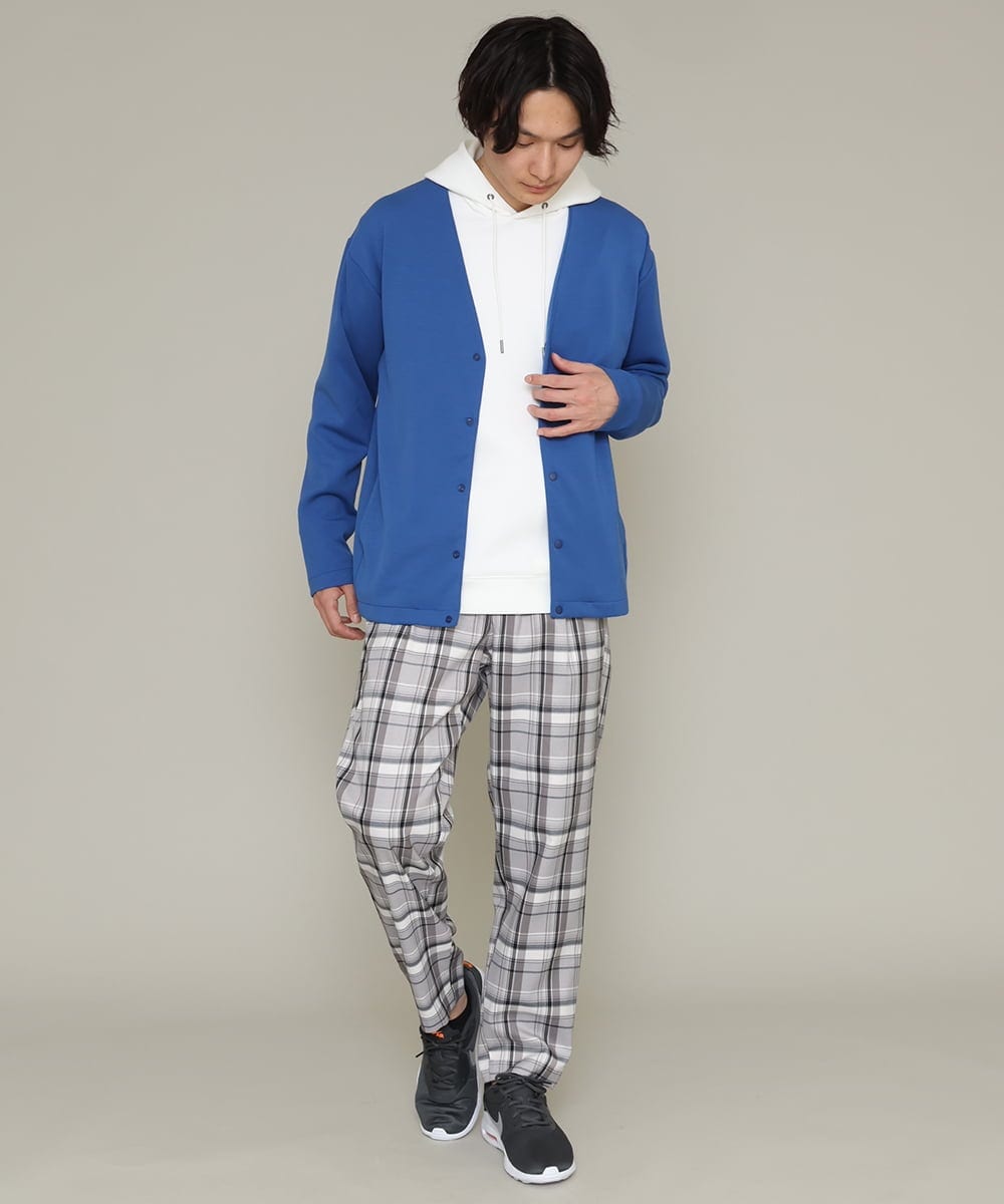 KHLCS04059 a.v.v MEN(アー・ヴェ・ヴェ) アーバンタックチェックパンツ グレー