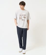 KHLEA02064 a.v.v MEN(アー・ヴェ・ヴェ) 【ON/OFF兼用】スマートシャンブレーテーパードパンツ(スマートシリーズ）セットアップ可 ダークグレー