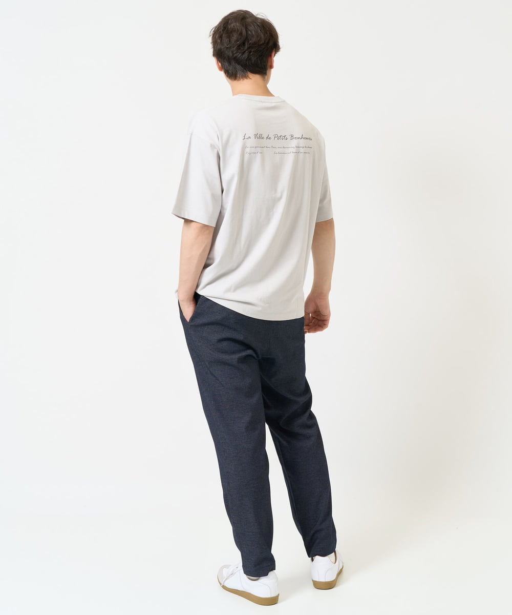 KHLEA02064 a.v.v MEN(アー・ヴェ・ヴェ) 【ON/OFF兼用】スマートシャンブレーテーパードパンツ(スマートシリーズ）セットアップ可 ダークグレー