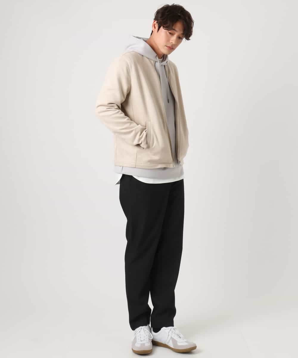 KHLEA02064 a.v.v MEN(アー・ヴェ・ヴェ) 【ON/OFF兼用】スマートシャンブレーテーパードパンツ(スマートシリーズ）セットアップ可 ダークグレー