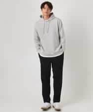 KHLEA02064 a.v.v MEN(アー・ヴェ・ヴェ) 【ON/OFF兼用】スマートシャンブレーテーパードパンツ(スマートシリーズ）セットアップ可 ダークグレー