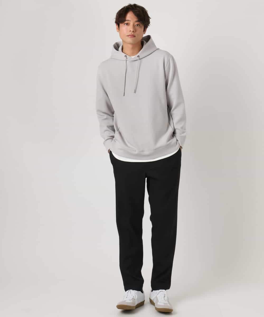KHLEA02064 a.v.v MEN(アー・ヴェ・ヴェ) 【ON/OFF兼用】スマートシャンブレーテーパードパンツ(スマートシリーズ）セットアップ可 ダークグレー