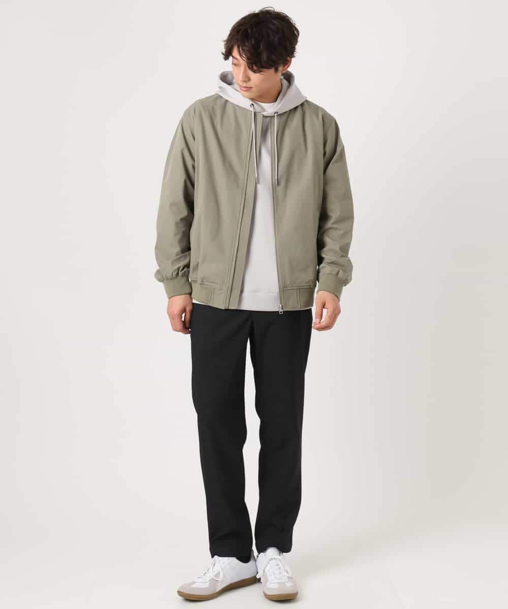 KHLEA02064 a.v.v MEN(アー・ヴェ・ヴェ) 【ON/OFF兼用】スマートシャンブレーテーパードパンツ(スマートシリーズ）セットアップ可 ダークグレー