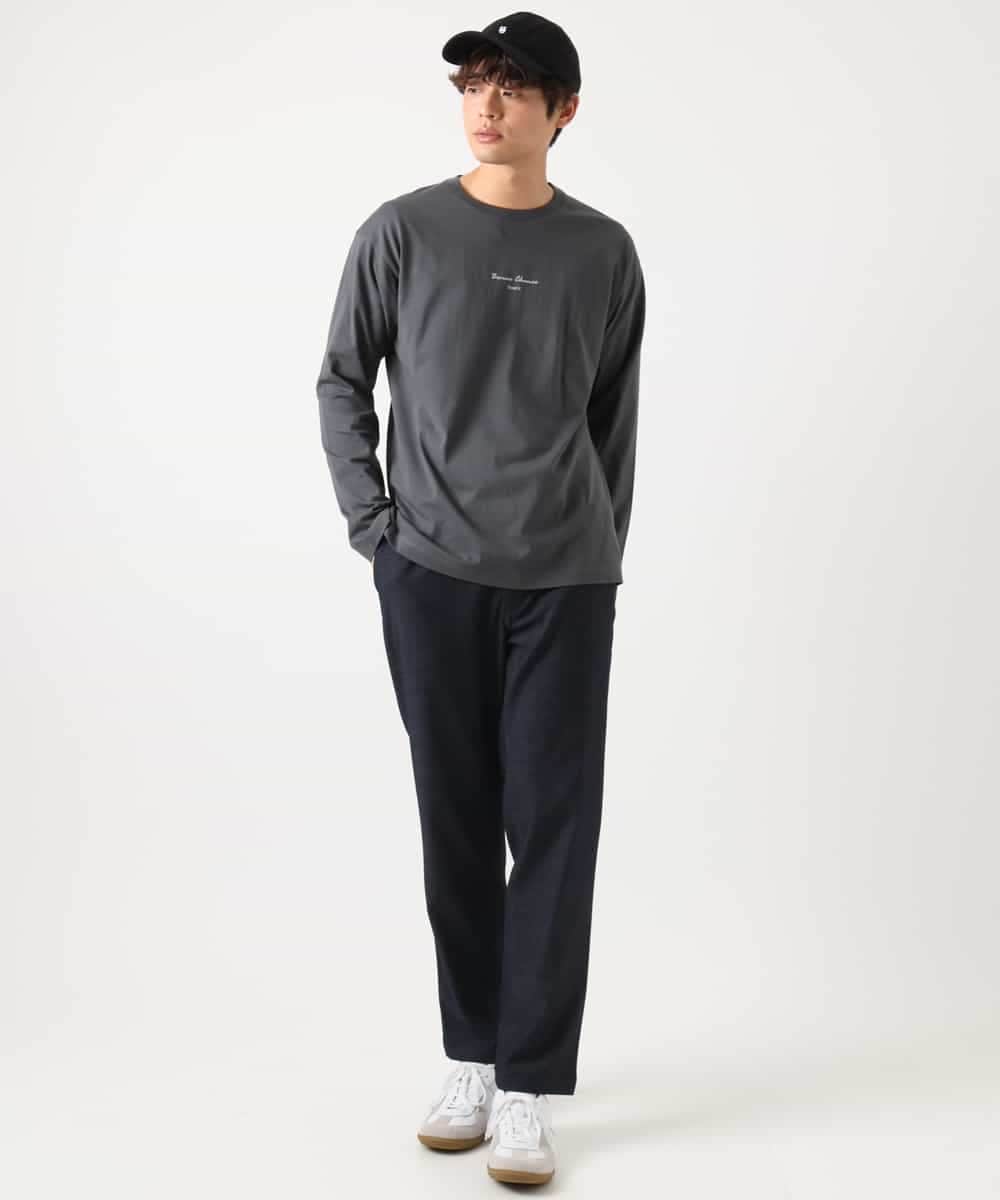 KHLEA02064 a.v.v MEN(アー・ヴェ・ヴェ) 【ON/OFF兼用】スマートシャンブレーテーパードパンツ(スマートシリーズ）セットアップ可 ダークグレー