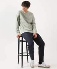 KHLEA02064 a.v.v MEN(アー・ヴェ・ヴェ) 【ON/OFF兼用】スマートシャンブレーテーパードパンツ(スマートシリーズ）セットアップ可 ダークグレー