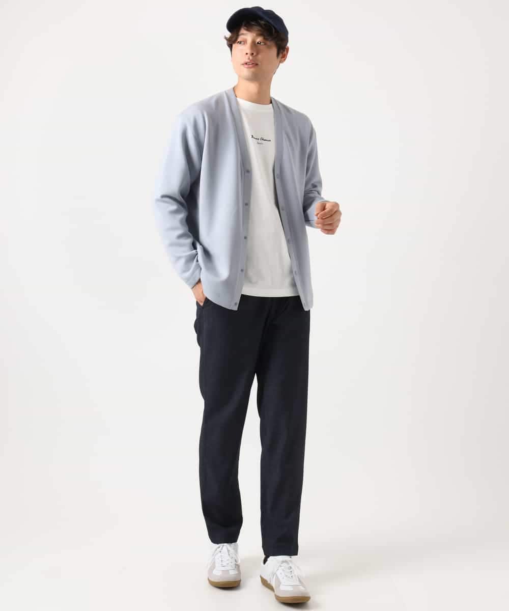 KHLEA02064 a.v.v MEN(アー・ヴェ・ヴェ) 【ON/OFF兼用】スマートシャンブレーテーパードパンツ(スマートシリーズ）セットアップ可 ダークグレー