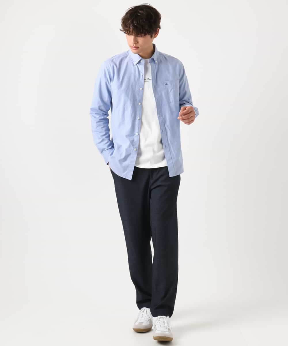 KHLEA02064 a.v.v MEN(アー・ヴェ・ヴェ) 【ON/OFF兼用】スマートシャンブレーテーパードパンツ(スマートシリーズ）セットアップ可 ダークグレー