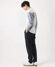 KHLEA02064 a.v.v MEN(アー・ヴェ・ヴェ) 【ON/OFF兼用】スマートシャンブレーテーパードパンツ(スマートシリーズ）セットアップ可 ダークグレー
