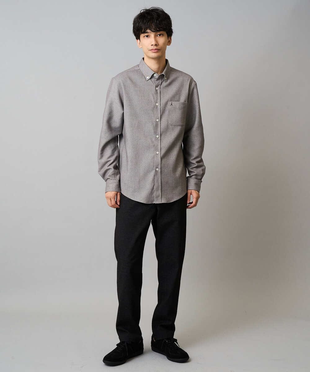 KHLEA03064 a.v.v MEN(アー・ヴェ・ヴェ) 【ストレッチ】スマートシャンブレー5ポケットパンツ(セットアップ可） ダークグレー