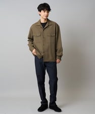 KHLEA03064 a.v.v MEN(アー・ヴェ・ヴェ) 【ストレッチ】スマートシャンブレー5ポケットパンツ(セットアップ可） ダークグレー