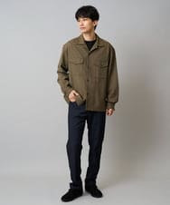 KHLEA03064 a.v.v MEN(アー・ヴェ・ヴェ) 【ストレッチ】スマートシャンブレー5ポケットパンツ(セットアップ可） ダークグレー