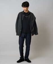 KHLEA03064 a.v.v MEN(アー・ヴェ・ヴェ) 【ストレッチ】スマートシャンブレー5ポケットパンツ(セットアップ可） ダークグレー