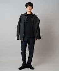 KHLEA03064 a.v.v MEN(アー・ヴェ・ヴェ) 【ストレッチ】スマートシャンブレー5ポケットパンツ(セットアップ可） ダークグレー