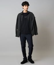 KHLEA03064 a.v.v MEN(アー・ヴェ・ヴェ) 【ストレッチ】スマートシャンブレー5ポケットパンツ(セットアップ可） ダークグレー