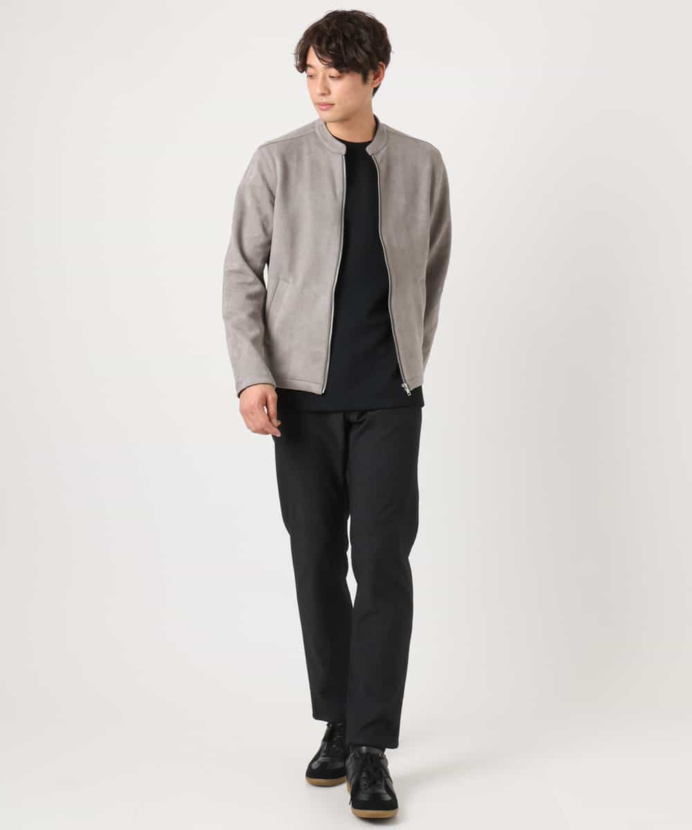 KHLEA03064 a.v.v MEN(アー・ヴェ・ヴェ) 【定番パンツ】スマートシャンブレー5ポケットパンツ(セットアップ可） ダークグレー