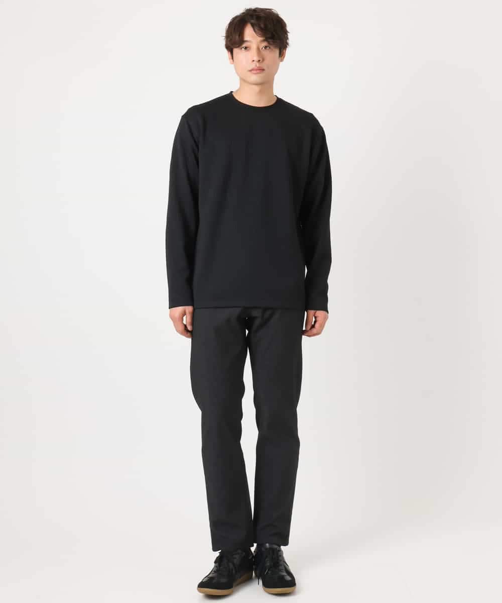KHLEA03064 a.v.v MEN(アー・ヴェ・ヴェ) 【定番パンツ】スマートシャンブレー5ポケットパンツ(セットアップ可） ダークグレー