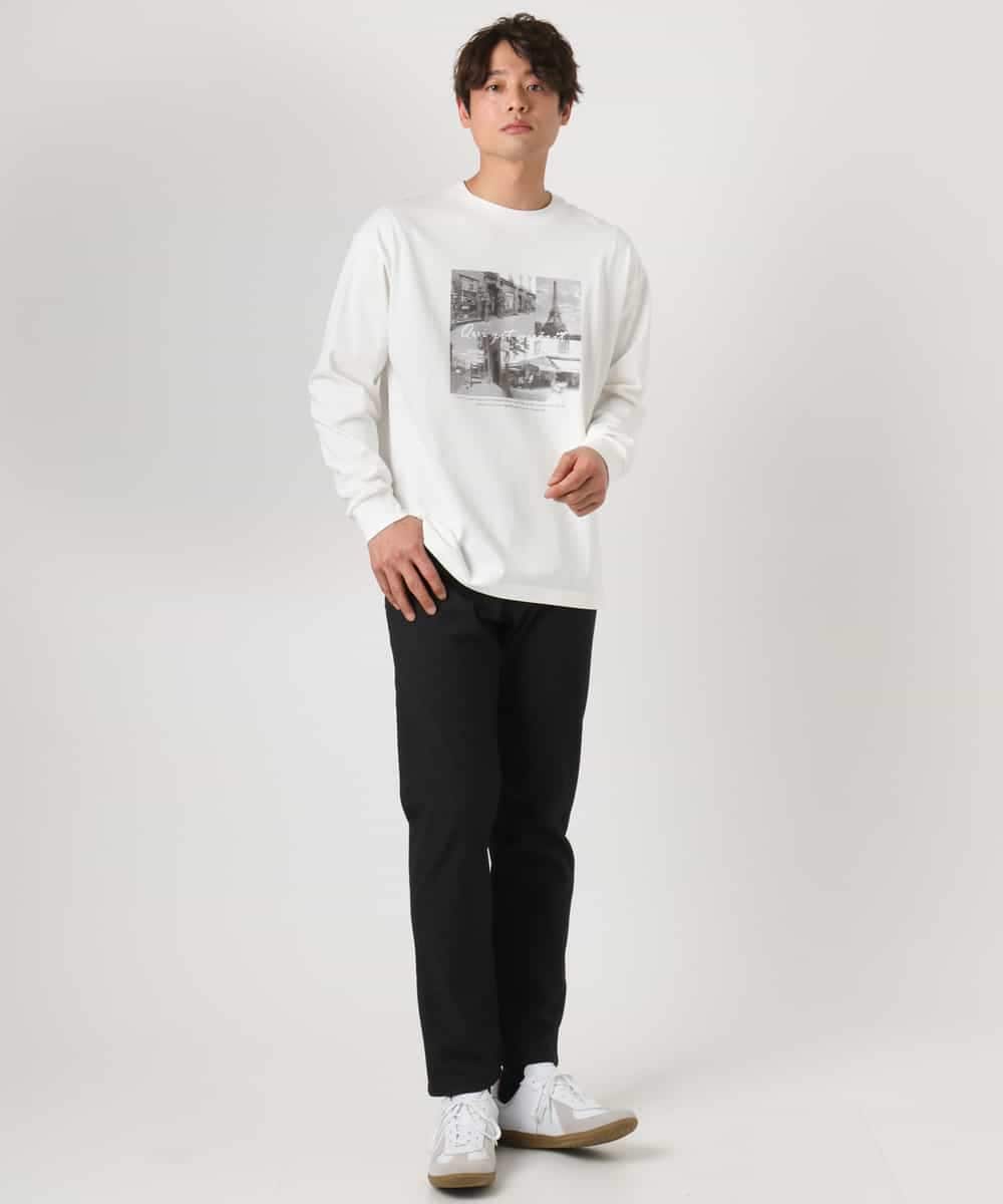 KHLEA03064 a.v.v MEN(アー・ヴェ・ヴェ) 【定番パンツ】スマートシャンブレー5ポケットパンツ(セットアップ可） ダークグレー